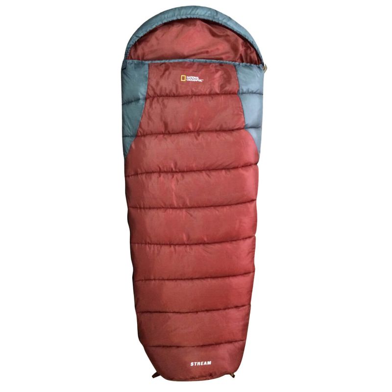 Bolsa para dormir Nat Geo Stream, -13° C hasta +6° C, rojo carmín con gris