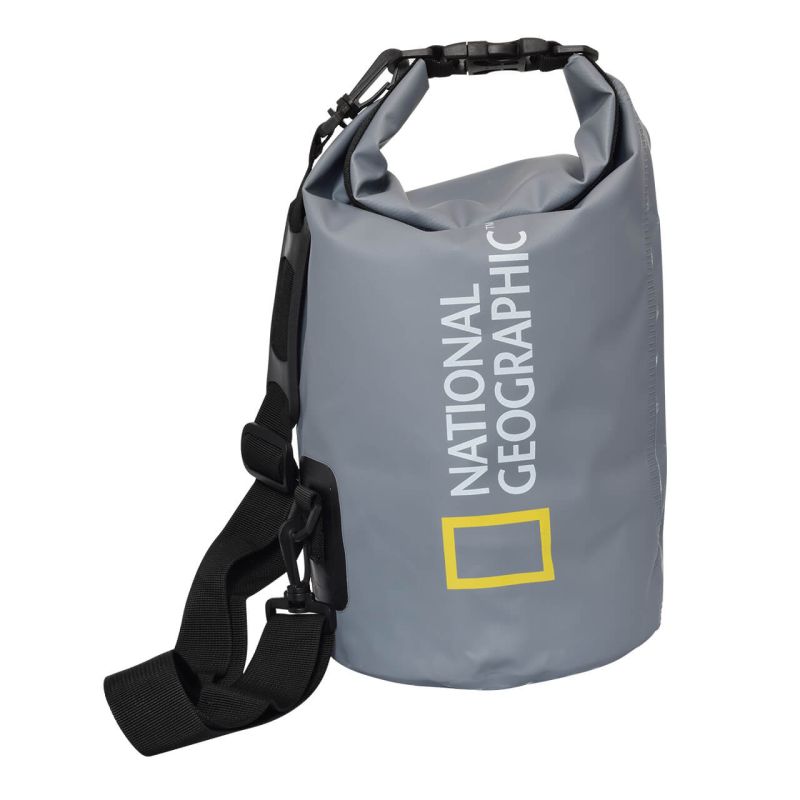 Bolsa seca Nat Geo, DRYSACK 5 L, 100% a prueba de agua, gris