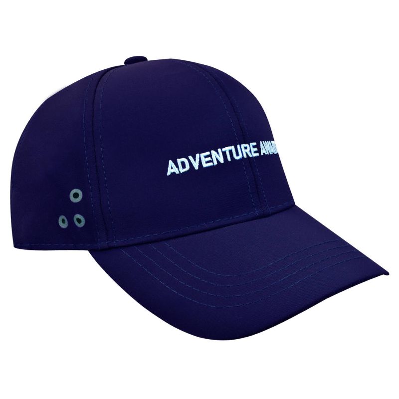 Gorra con ajustador de velcro, ADVENTURE AWAITS, azul marino