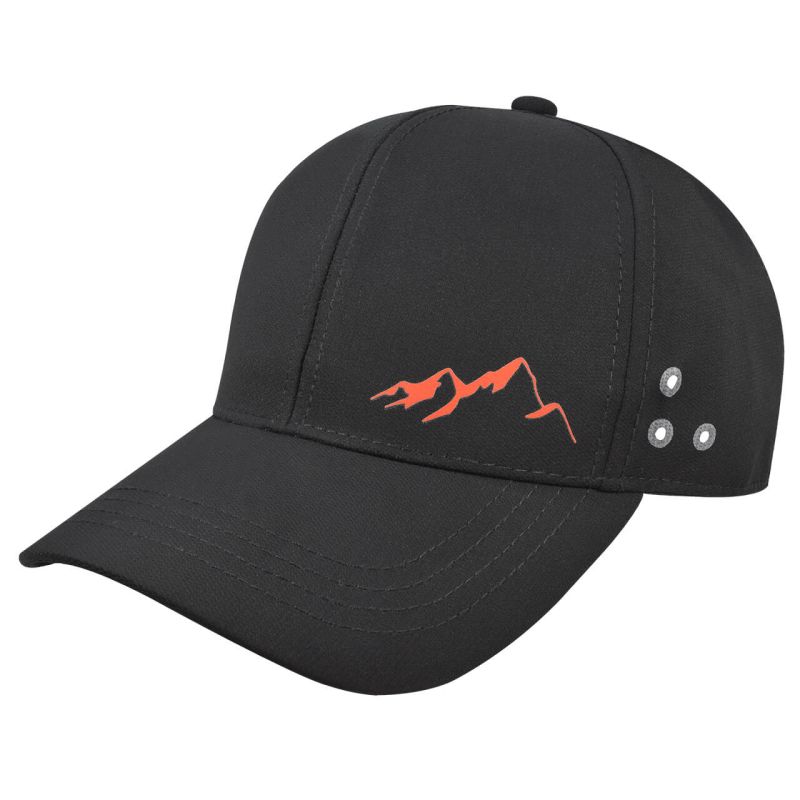 Gorra con ajustador de velcro, MONTAÑAS ALTITUDE, negro
