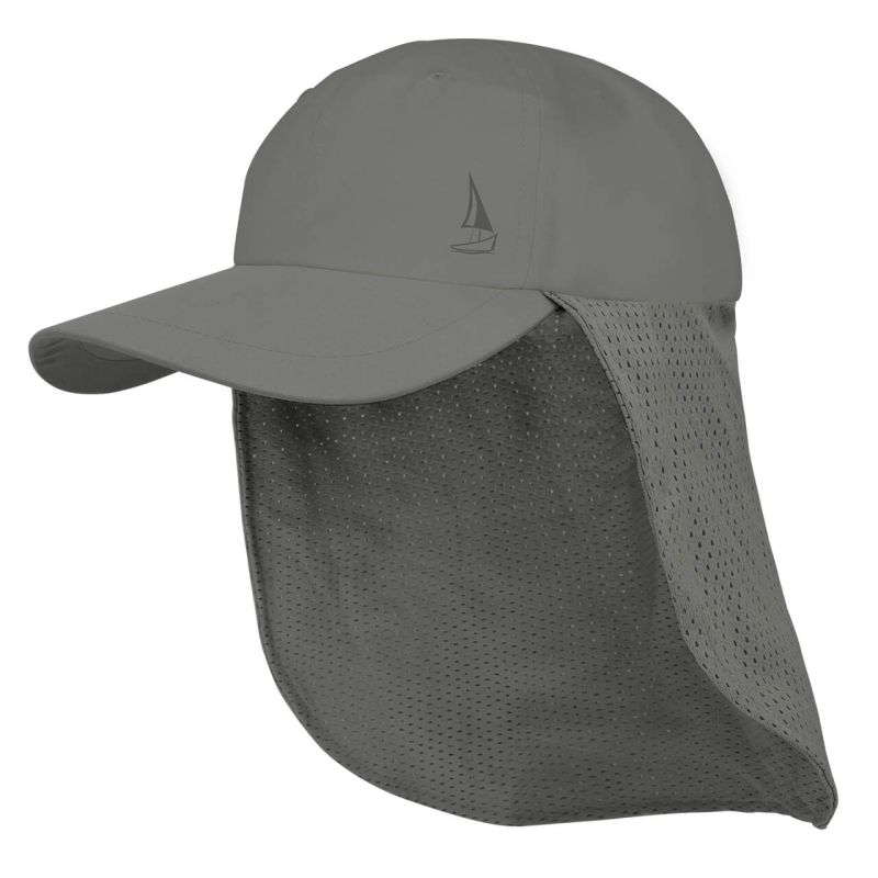 Gorra pescador con faldón de malla, VELERO, gris