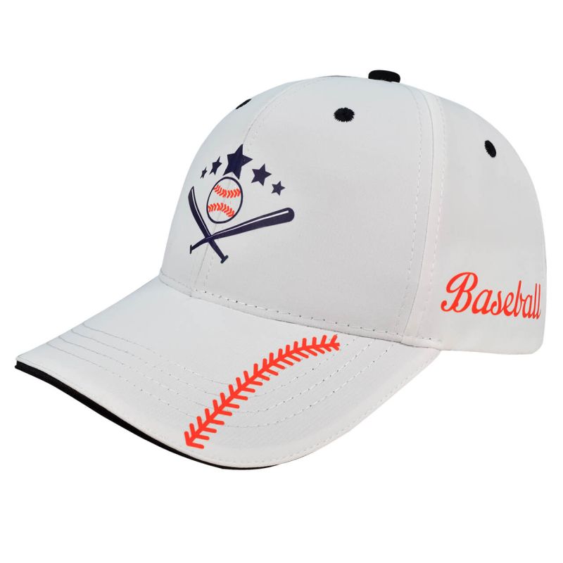 Gorra sándwich con ajustador de velcro, BASEBALL, blanca con negro