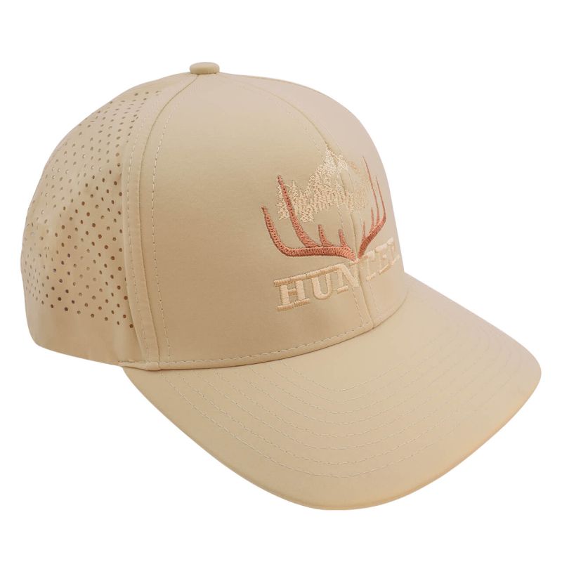 Gorra con malla y ajustador snapback de plástico, waterproof, HUNTER, khaki