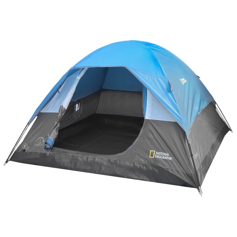 Tienda para campismo Nat Geo, COVE III TROPICAL, para 3 personas, gris con azul