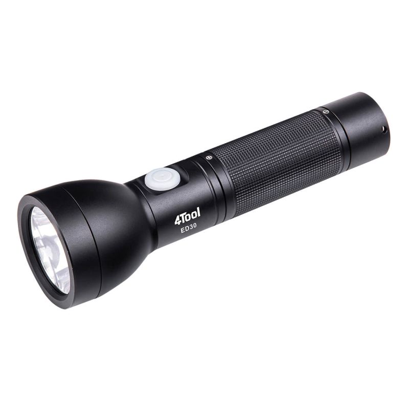 Linterna de luz LED, recargable, con cable USB tipo C, resistente al agua