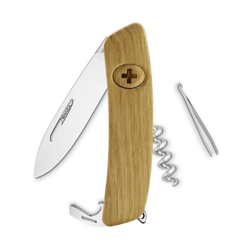 Navaja POLISHED Standard Winemaker WM01 R, 7 funciones, madera roble