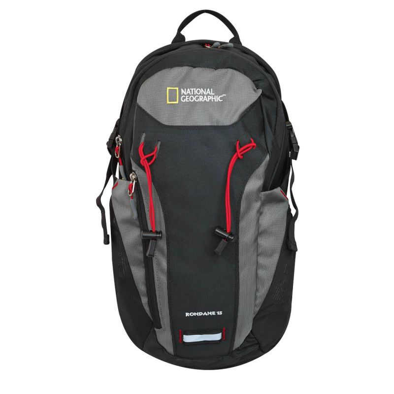 Mochila para montaña RONDANE 15 L, semi-impermeable, negro con gris