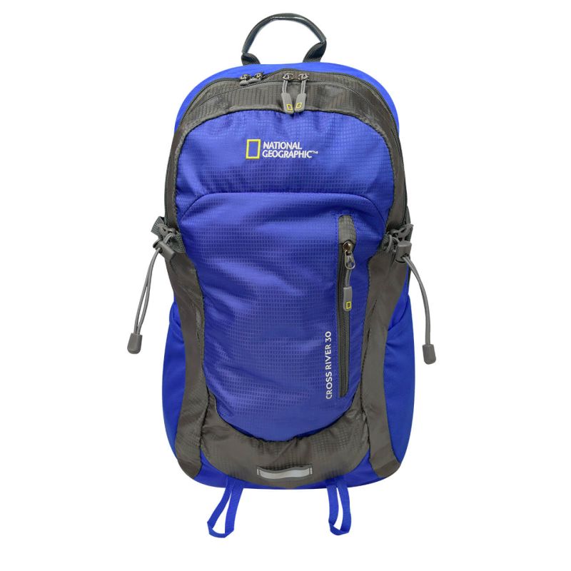 Mochila para montaña CROSS RIVER 30 L, semi-impermeable, azul con gris