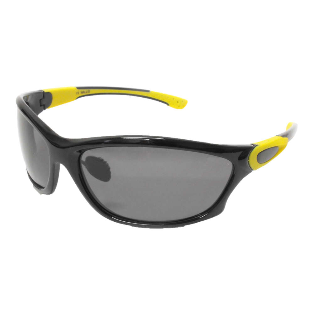 Lentes deportivos polarizados con armazón negro/amarillo, micas humo -  Productos